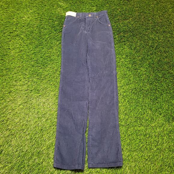 Deadstock Vintage 70s Wrangler Corduroys Womens 25x33 Talon Zip USA NOS Slim Fit - Picture 1 of 9